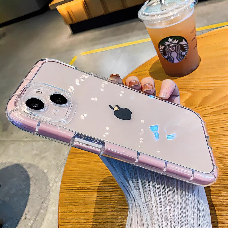 Apple machine color edge luminous transparent full cover anti-fall new protective case