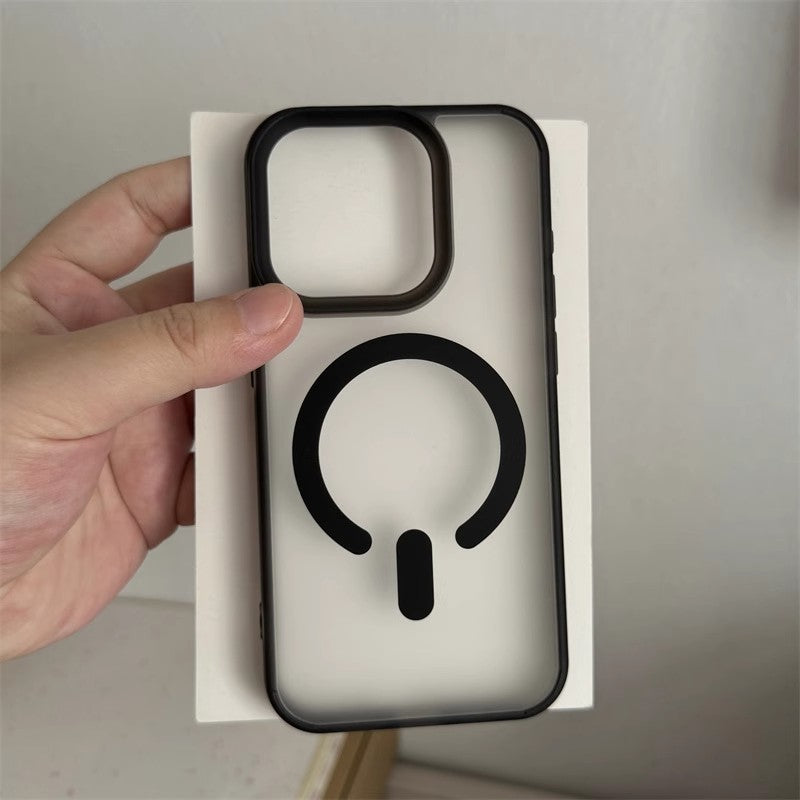 Hard shell magnetic frosted Apple mobile phone case new ultra-thin protective cover anti-fall