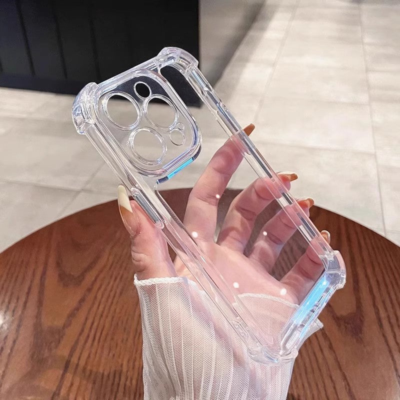 Simple and high-end suitable for Apple mobile phone case transparent full cover anti-fall