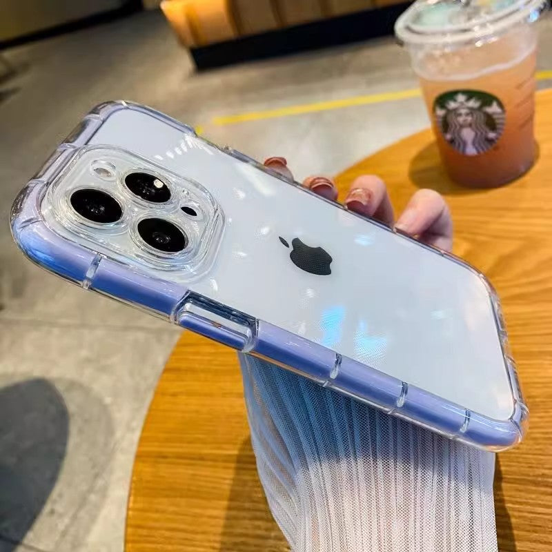 Apple machine color edge luminous transparent full cover anti-fall new protective case