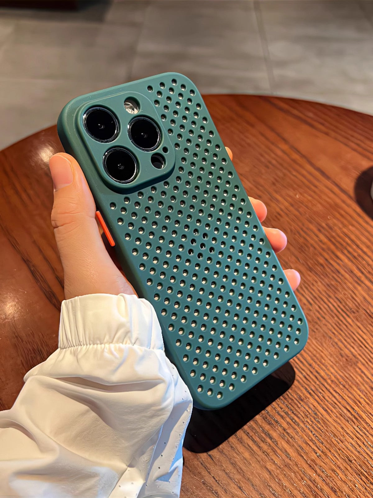 iPhone contrast color soft shell anti-fall full cover frosted protective shell silicone mini hollow grid