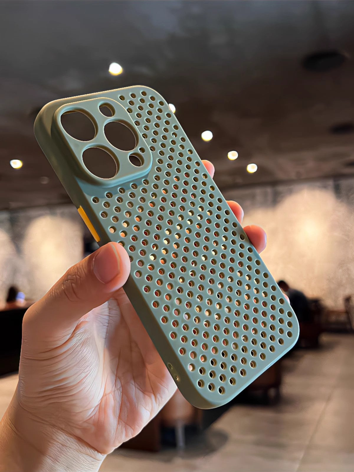 iPhone contrast color soft shell anti-fall full cover frosted protective shell silicone mini hollow grid