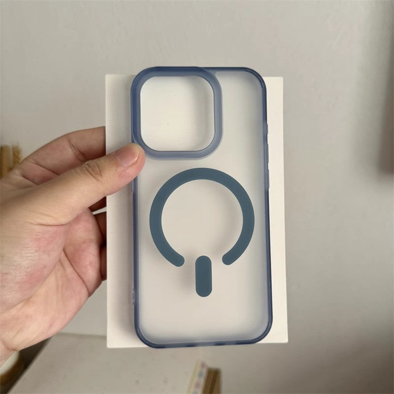 Hard shell magnetic frosted Apple mobile phone case new ultra-thin protective cover anti-fall