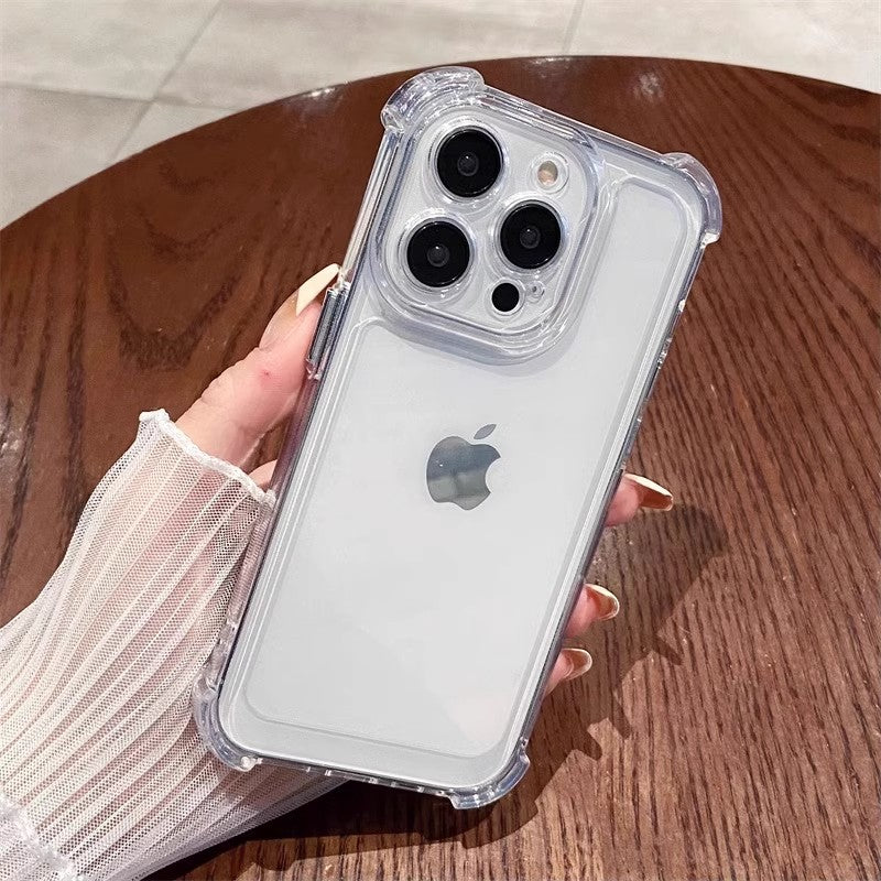 Simple and high-end suitable for Apple mobile phone case transparent full cover anti-fall