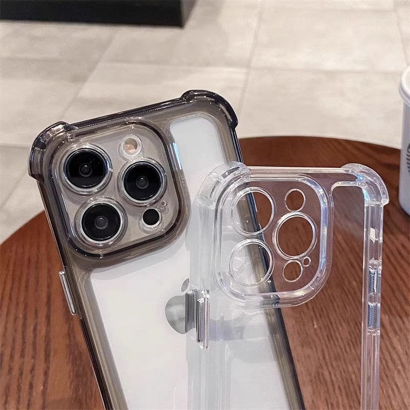 Simple and high-end suitable for Apple mobile phone case transparent full cover anti-fall