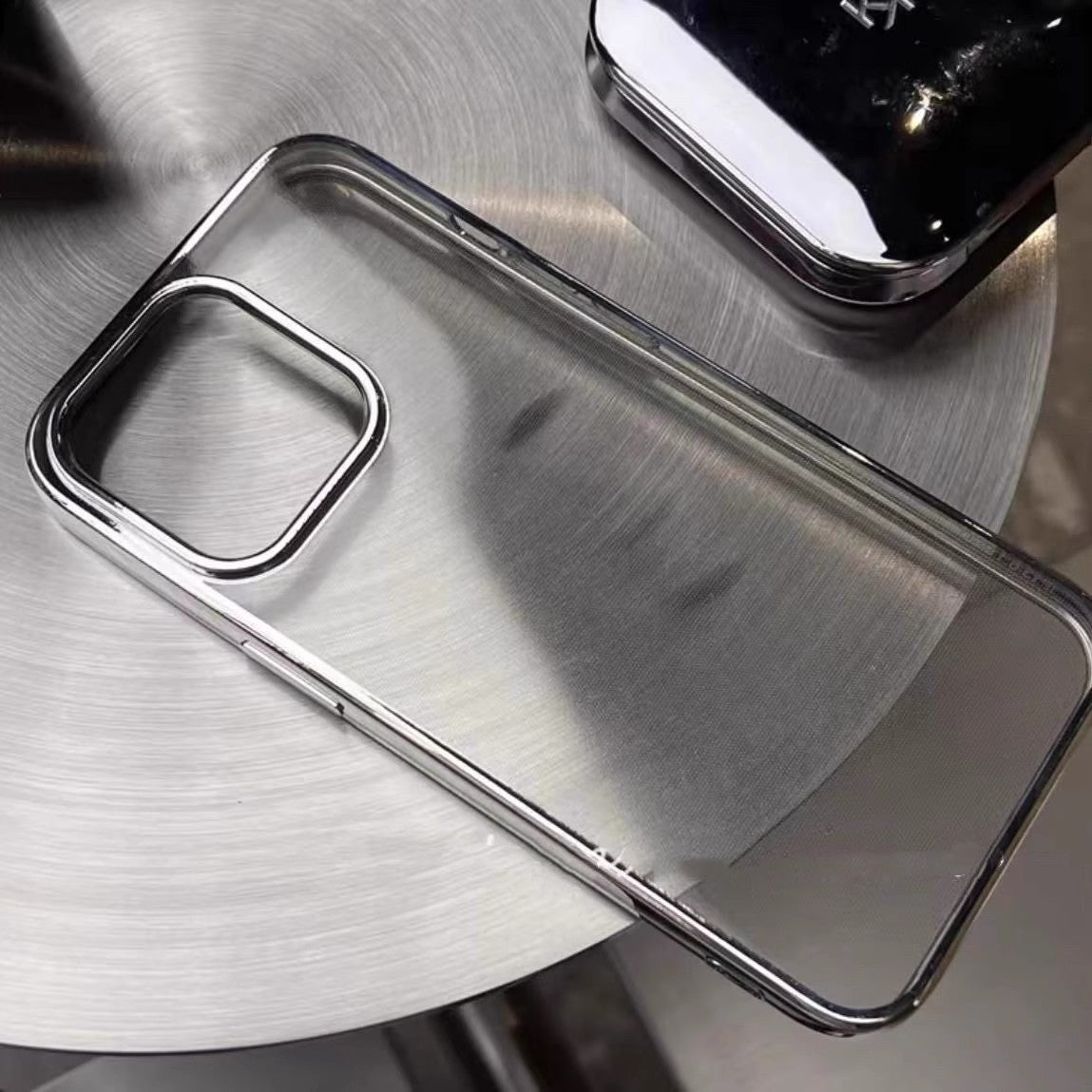 High-grade electroplating simple transparent suitable for iPhone16/15promax mobile phone case 14 super anti-fall Apple 13pro/12 new 11 soft 7/8plus all-inclusive xr anti-fall protective cover