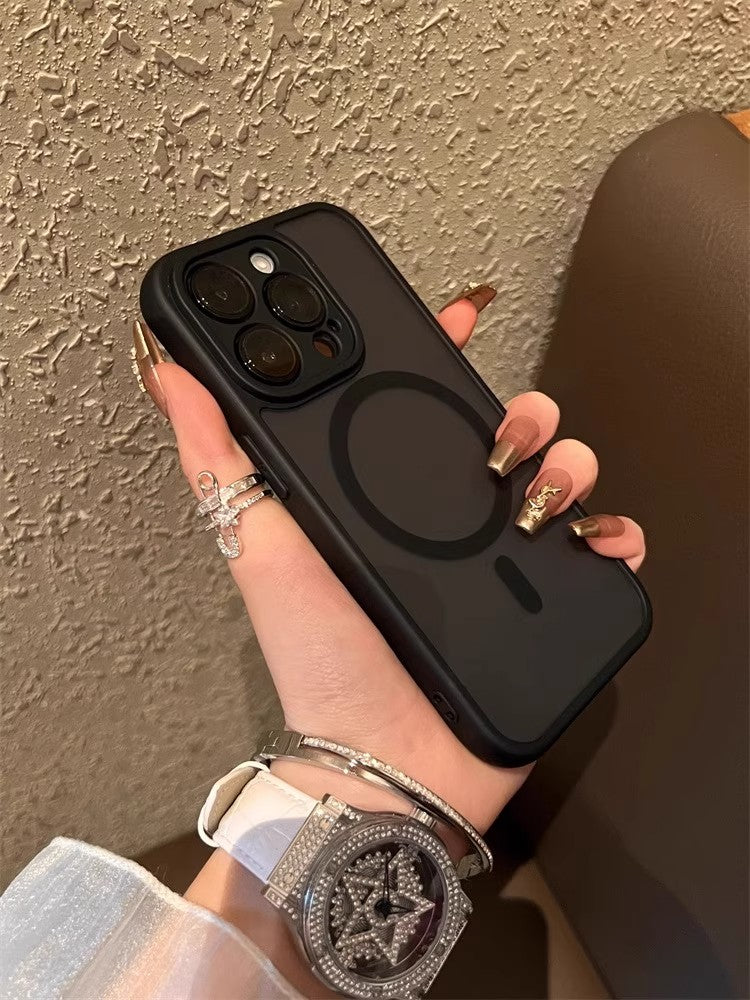 Apple mobile phone film skin-feel frosted magnetic wireless charging case