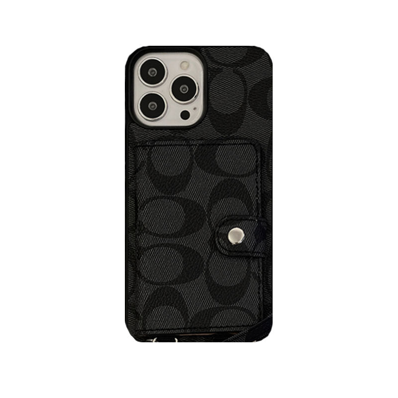 Coach iPhone Case With Wallet And Strap White