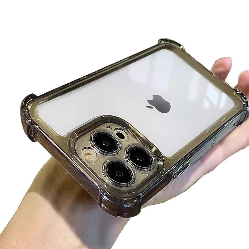 Simple and high-end suitable for Apple mobile phone case transparent full cover anti-fall