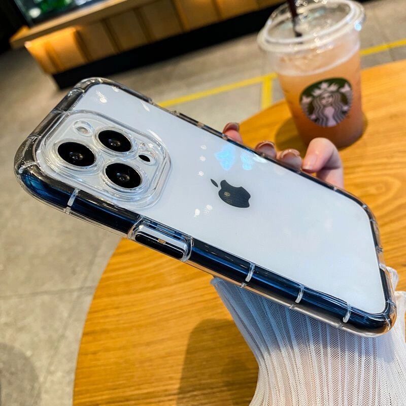 Apple machine color edge luminous transparent full cover anti-fall new protective case