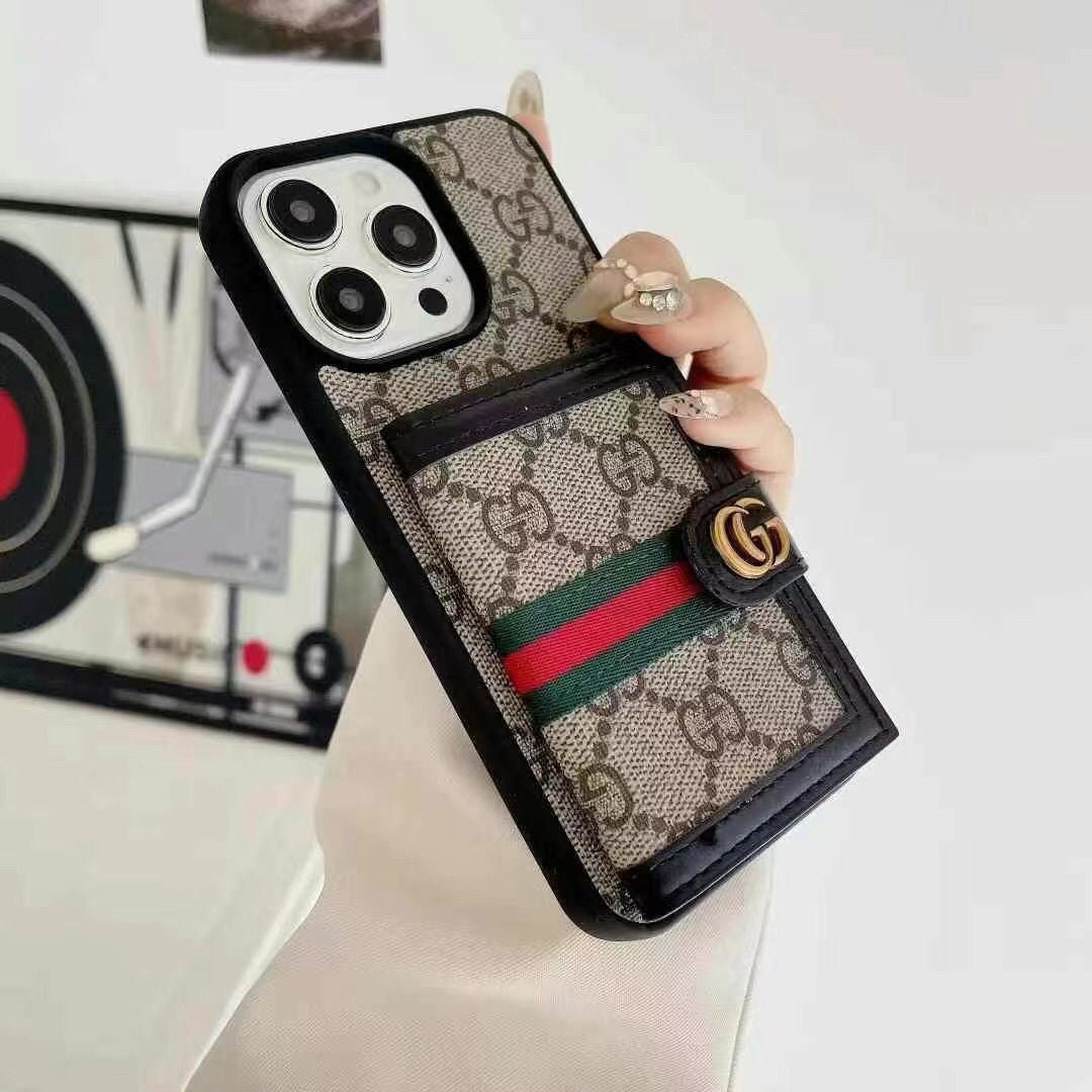 Apple phone case leather small card holder