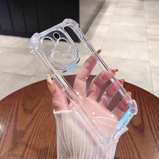 Simple and high-end suitable for Apple mobile phone case transparent full cover anti-fall