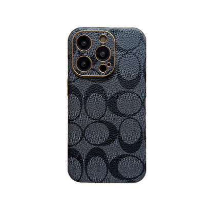 Coach iPhone Case Leather Light Brow