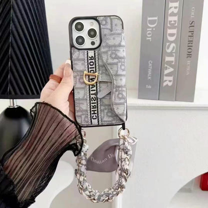 Apple phone case with card holder side opening bracelet