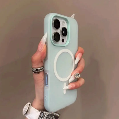Apple mobile phone frosted case anti-fall and magnetic