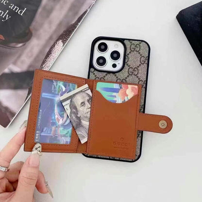 Apple phone case leather small card holder