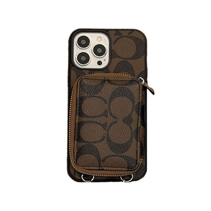 Coach iPhone Case With Wallet Coffee