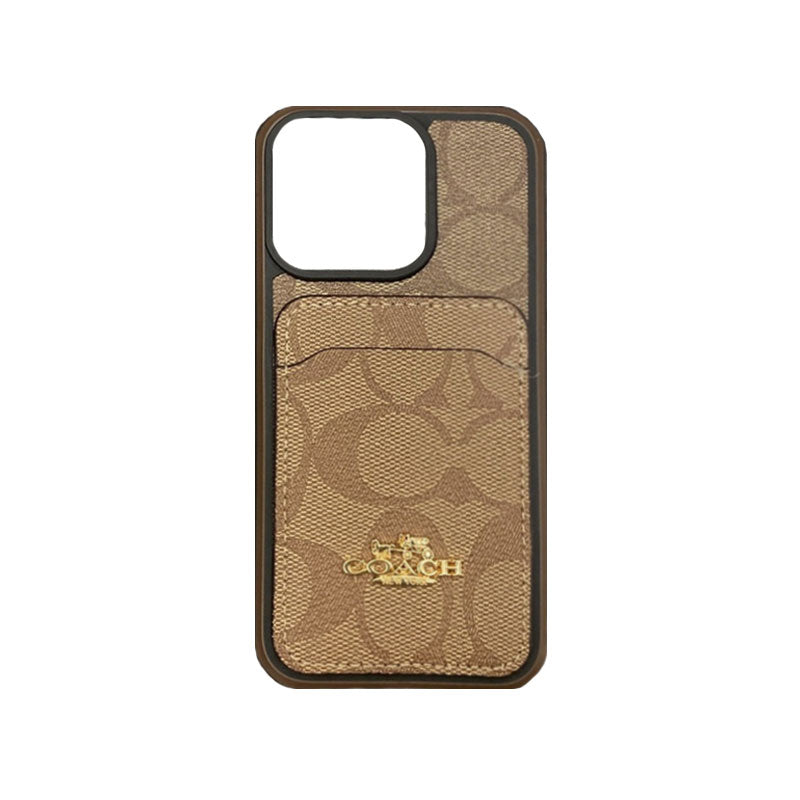 Coach iPhone Case With Card Holder Coffee
