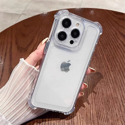 Simple and high-end suitable for Apple mobile phone case transparent full cover anti-fall