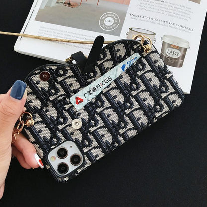 iPhone case strap card holder
