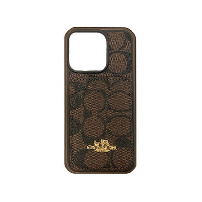 Coach iPhone Case With Card Holder Coffee