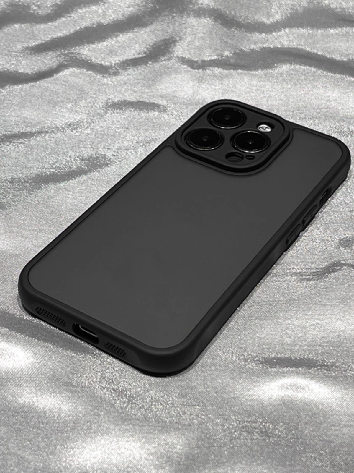 Matte black new Apple phone case silicone anti-fall
