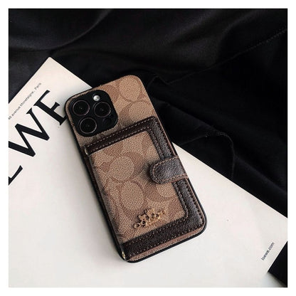 Apple mobile phone case integrated crossbody card holder crossbody card insert protective cover