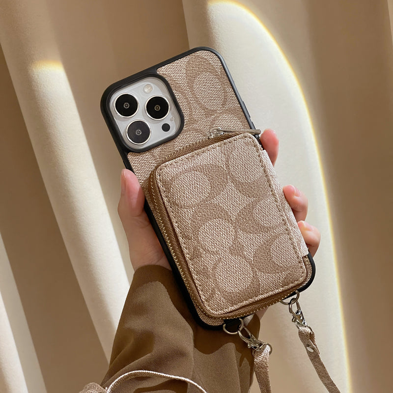 Coach iPhone Case With Wallet Coffee