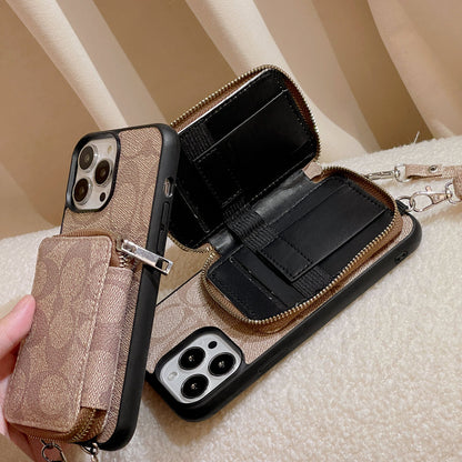 Coach iPhone Case With Wallet Coffee