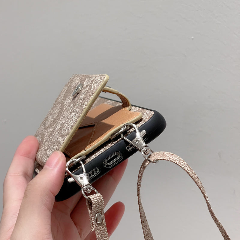 Coach iPhone Case With Wallet And  Strap White