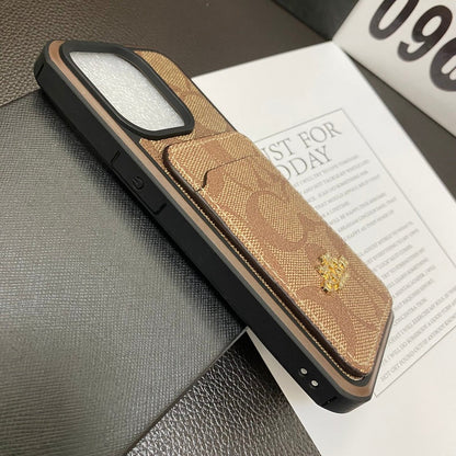Coach iPhone Case With Card Holder Coffee