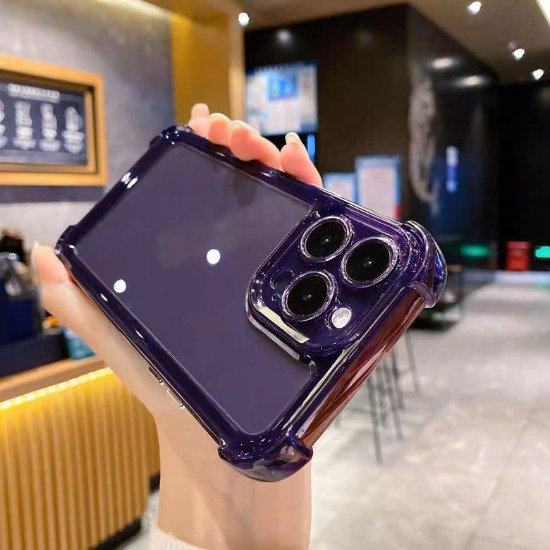 Simple and high-end suitable for Apple mobile phone case transparent full cover anti-fall